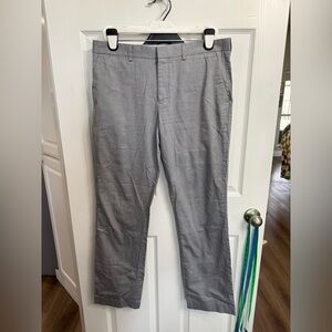 Express Men's Pants Photographer 34/33 Gray Grey Trouser Straight Leg Career